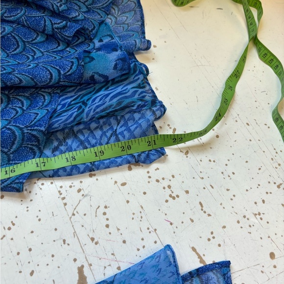 Blue Chiffon Print 2 Piece Set SKU 6002 - Picture 12 of 17